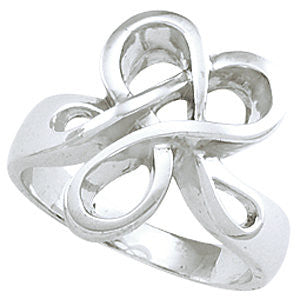 14k White Gold Freeform Ring, Size 6 14k White Gold Freeform Ring, Size 6