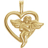 18.00x15.00 mm Angel Heart Pendant in 10K Yellow Gold 18.00x15.00 mm Angel Heart Pendant in 10K Yellow Gold