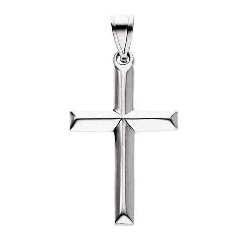 14k White Gold Hollow Cross Pendant 14k White Gold Hollow Cross Pendant