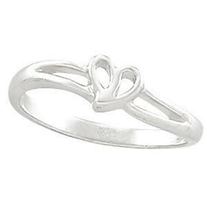 14k Yellow Gold Heart Ring, Size 6 14k Yellow Gold Heart Ring, Size 6