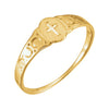 Kid's Signet Ring with Cross in 14k Yellow Gold ( Size 6 ) Kid's Signet Ring with Cross in 14k Yellow Gold ( Size 6 )