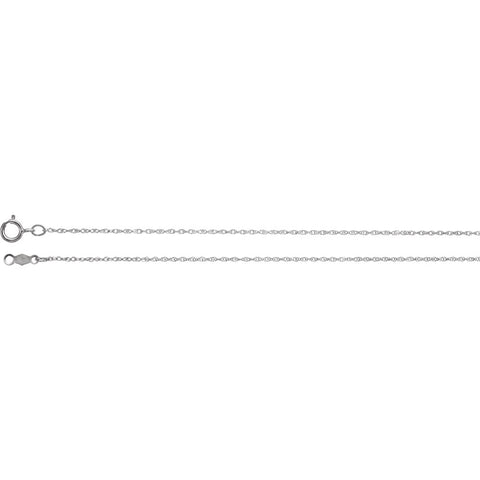 10k White Gold .85mm Rope 18" Chain 10k White Gold .85mm Rope 18" Chain