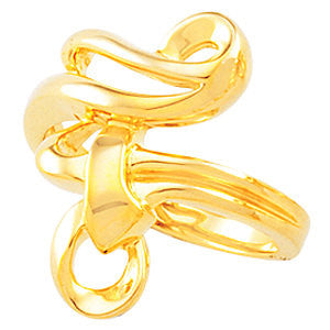 14k Yellow Gold Freeform Ring, Size 7 14k Yellow Gold Freeform Ring, Size 7