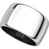 Sterling Silver 12mm Half Round Band, Size 6.5