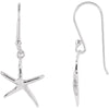 Pair of Starfish Earrings in Sterling Silver