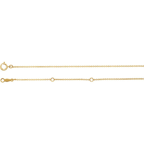 Yellow Gold Filled 1mm Solid Cable 30" Chain Yellow Gold Filled 1mm Solid Cable 30" Chain