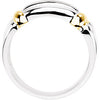 Sterling Silver & 14k Yellow Gold Band , Size 7 Sterling Silver & 14k Yellow Gold Band , Size 7