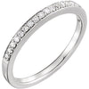 1/8 CTTW Wedding Band for Matching Engagement Ring in 14k White Gold ( Size 6 ) 1/8 CTTW Wedding Band for Matching Engagement Ring in 14k White Gold ( Size 6 )