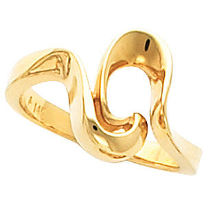 14k White Gold Freeform Ring , Size 6 14k White Gold Freeform Ring , Size 6