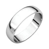 Sterling Silver 5mm Half Round Light Band (Size 7.5)