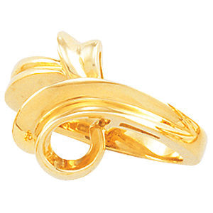 14k Yellow Gold Freeform Ring, Size 6 14k Yellow Gold Freeform Ring, Size 6