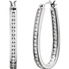 14K White Gold 1 CTW Diamond Inside/Outside Hoop Earrings 14K White Gold 1 CTW Diamond Inside/Outside Hoop Earrings
