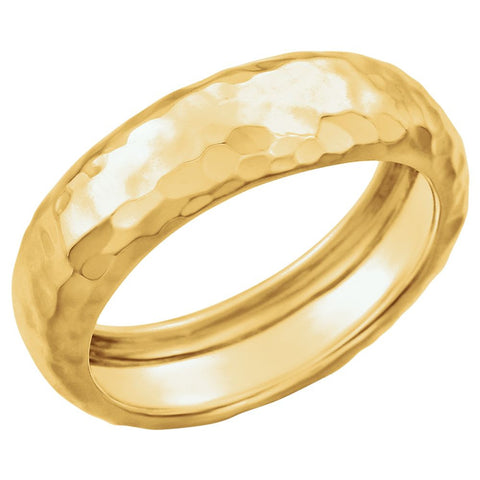 14k Yellow Gold Hammered Ring Size 7 14k Yellow Gold Hammered Ring Size 7
