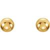 14k Yellow Gold 4mm Youth Ball Stud Earrings