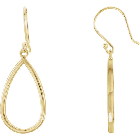 14k Yellow Gold Pear Shaped Earrings 14k Yellow Gold Pear Shaped Earrings