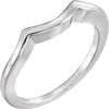 14k White Gold Infinity-Inspired Band Mounting, Size 6