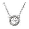 14k White Gold 5mm Round Mounting with 18-inch Necklace 14k White Gold 5mm Round Mounting with 18-inch Necklace