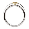 Sterling Silver & 14k Yellow Gold Heart Ring, Size 6 Sterling Silver & 14k Yellow Gold Heart Ring, Size 6