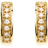14k Yellow Gold 1/6 CTW Diamond Hoop Earrings 14k Yellow Gold 1/6 CTW Diamond Hoop Earrings
