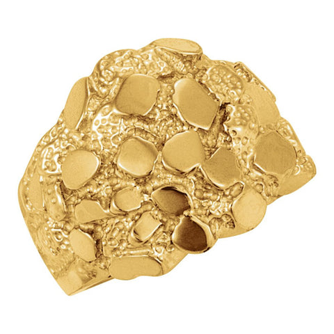 14k Yellow Gold Nugget Ring, Size 6 14k Yellow Gold Nugget Ring, Size 6