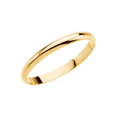14k Yellow Gold Youth Band Size 0.5