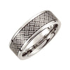 Dura Cobalt Wedding Band Ring with Black Laser Woven Pattern (Size 8.5 ) Dura Cobalt Wedding Band Ring with Black Laser Woven Pattern (Size 8.5 )