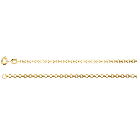 14k Yellow Gold 2mm Rolo 20" Chain 14k Yellow Gold 2mm Rolo 20" Chain