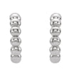 Continuum Sterling Silver 12mm Beaded Hoop Earrings