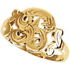 14k Yellow Gold Initial Rings, Size 6 14k Yellow Gold Initial Rings, Size 6