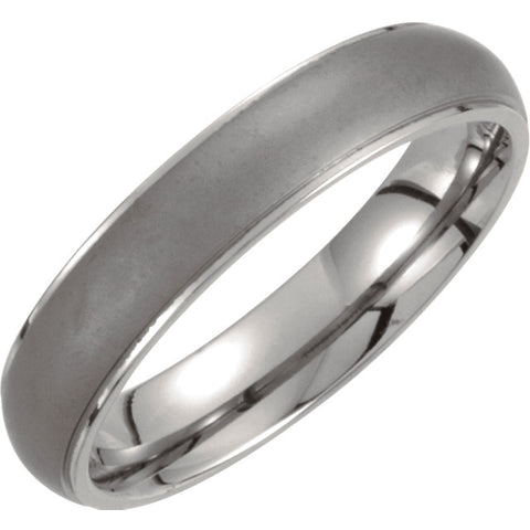 Titanium 5mm Oxidized Center Ridged Band Size 9.5 Titanium 5mm Oxidized Center Ridged Band Size 9.5