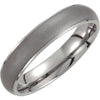 Ridged Dome Wedding Band Ring in Titanium ( Size 9.5 ) Ridged Dome Wedding Band Ring in Titanium ( Size 9.5 )