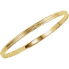 14k Yellow Gold 4mm Grooved Bangle Bracelet 14k Yellow Gold 4mm Grooved Bangle Bracelet
