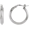 20.00 mm Knife Edge Tube Earrings in Sterling Silver