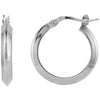 20.00 mm Knife Edge Tube Earrings in Sterling Silver 20.00 mm Knife Edge Tube Earrings in Sterling Silver