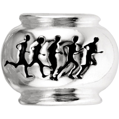 Sterling Silver 10mm Running Group Bead Sterling Silver 10mm Running Group Bead