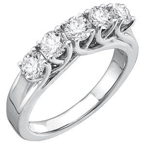 14k White Gold Woven-Style Anniversary Band, Size 7 14k White Gold Woven-Style Anniversary Band, Size 7