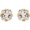 14k Yellow Gold Cubic Zirconia Inverness Piercing Earrings 14k Yellow Gold Cubic Zirconia Inverness Piercing Earrings