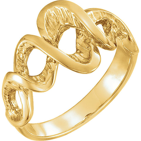 10k Yellow Gold Freeform Ring, Size 6 10k Yellow Gold Freeform Ring, Size 6