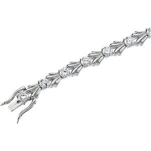 Sterling Silver Cubic Zirconia 7.5" Bracelet Sterling Silver Cubic Zirconia 7.5" Bracelet