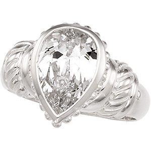 Sterling Silver Accented Ring, Size 8 Sterling Silver Accented Ring, Size 8