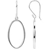 Sterling Silver Oval Dangle Earrings Sterling Silver Oval Dangle Earrings