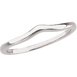 14k White Gold Band for 5.2mm Engagement Ring, Size 7 14k White Gold Band for 5.2mm Engagement Ring, Size 7