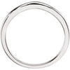 14k White Gold Band for 7.4mm Engagement Ring, Size 7 14k White Gold Band for 7.4mm Engagement Ring, Size 7