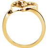 18k Yellow Gold Open Heart Ring, Size 7 18k Yellow Gold Open Heart Ring, Size 7