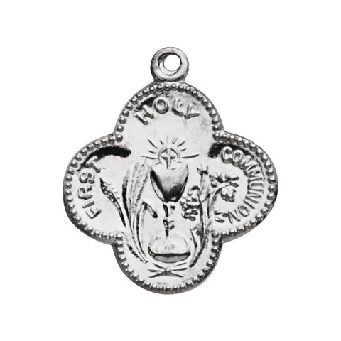 Sterling Silver 17.75mm First Holy Communion Medal Sterling Silver 17.75mm First Holy Communion Medal
