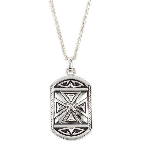 Sterling Silver Enameled Reversible Cross Necklace Sterling Silver Enameled Reversible Cross Necklace