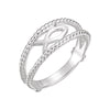 Ichthus (Fish) Chastity Ring in 14k White Gold ( Size 7 )