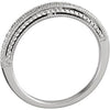 14k White Gold 1/8 CTW Diamond Band, Size 7 14k White Gold 1/8 CTW Diamond Band, Size 7