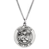 18.25 mm Round St. Martin Pendant Medal with 18 inch Chain in Sterling Silver 18.25 mm Round St. Martin Pendant Medal with 18 inch Chain in Sterling Silver