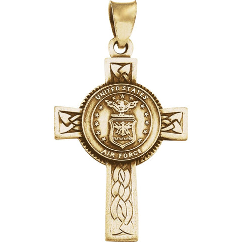 14k Yellow Gold 28.5x20.7mm U.S. Air Force Cross Pendant 14k Yellow Gold 28.5x20.7mm U.S. Air Force Cross Pendant